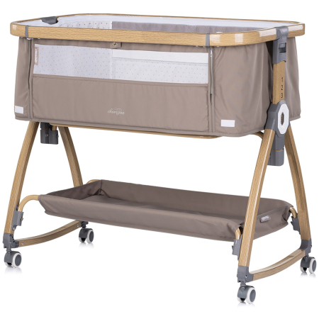 Patut co-sleeper Chipolino Charisma cu laterala culisanta latte wood [1]