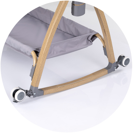 Patut co-sleeper Chipolino Charisma cu laterala culisanta platinum wood [6]