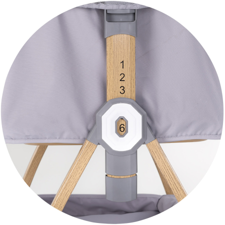 Patut co-sleeper Chipolino Charisma cu laterala culisanta platinum wood [10]