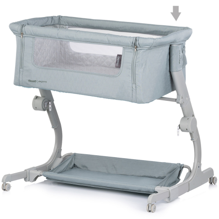 Patut co-sleeper Chipolino Eleganza cu laterala culisanta basil [3]