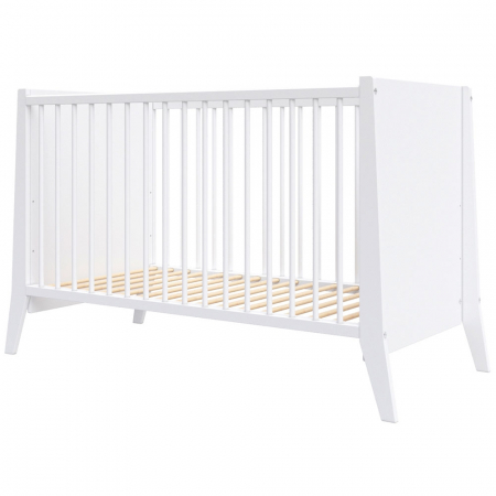 PĂTUȚ BEBE - Patut copii din lemn Hubners Cosmo 120x60 cm alb