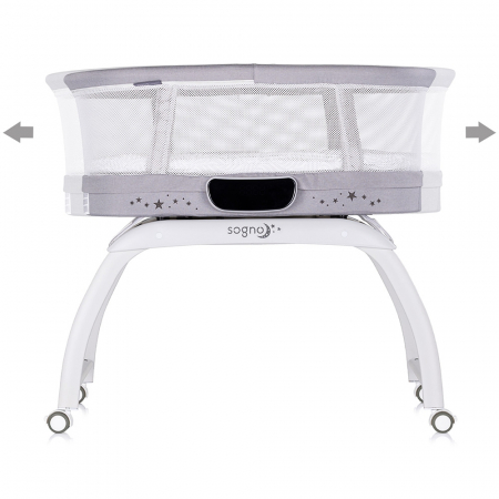 Patut cu leganare si cantar integrat Chipolino Sogno 2 in 1 grey [2]