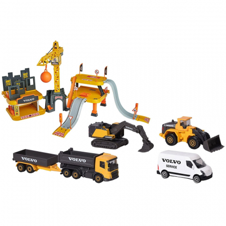 Pista de masini Majorette Creatix Construction cu 5 masinute Volvo [0]