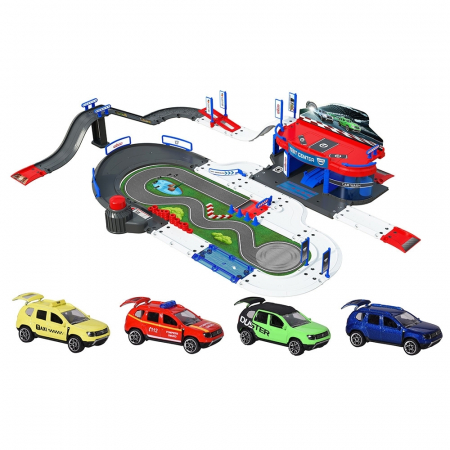 Pista de masini Majorette Creatix Dacia Duster Test Center cu 4 masinute [1]