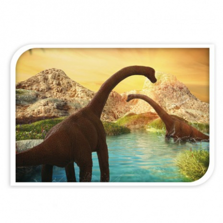 Puzzle din carton 48 piese cu dinosaur - Brachirosaurus [2]
