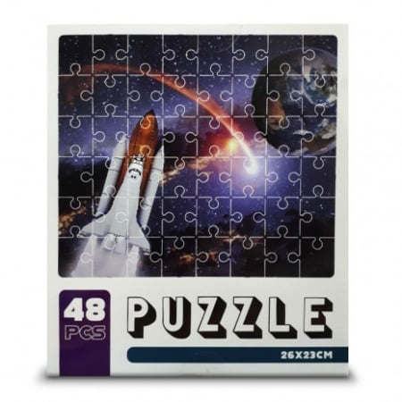 PUZZLE - Puzzle din carton 48 piese cu nava spatiala