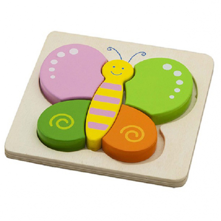 PUZZLE - Puzzle din lemn - Fluture , Viga