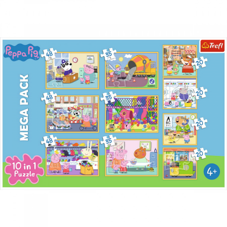 Puzzle 10 in 1 Purcelusa Peppa  Pig cu prietenii [8]