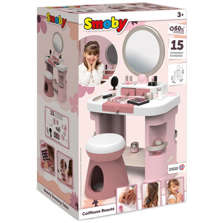Salon de infrumusetare Smoby My Beauty Dressing Table roz cu 15 accesorii [5]