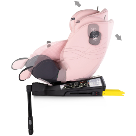 Scaun auto Chipolino Premium I-Size 40-150 cm cu sistem Isofix pink marshmallow [4]
