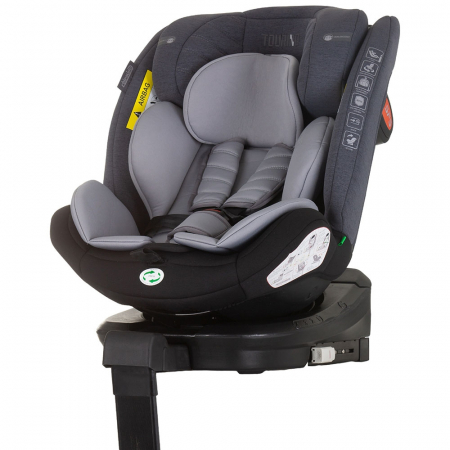 SCAUNE AUTO COPII - Scaun auto Chipolino Tourino I-Size 40-150 cm grey mix cu sistem Isofix