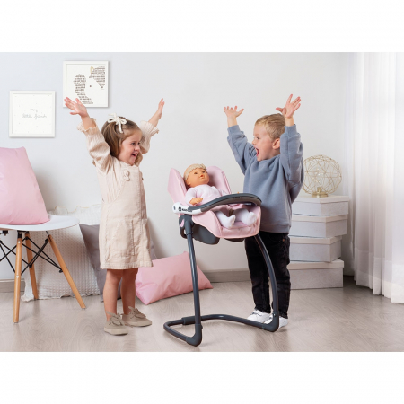 Scaun de masa pentru papusi Smoby Maxi Cosi Quinny 3 in 1 roz [5]