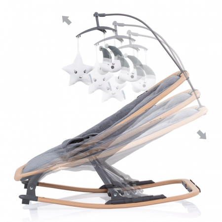 Scaunel balansoar Chipolino Velvet graphite wood [2]