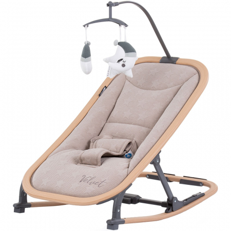 Scaunel balansoar Chipolino Velvet sand wood [0]