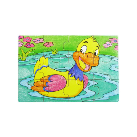 Set 4 puzzle din lemn cu 12 piese cu animale domestice [1]