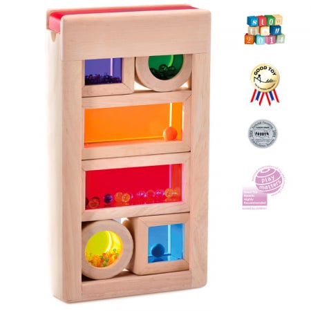 Set cuburi de construcţie zornăitoare colorate [0]