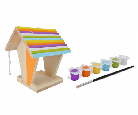 Set de colorat din lemn hranitor pentru pasari [0]