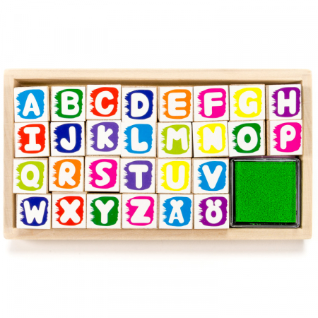 JUCĂRII EDUCATIVE - Set de stampile cu alfabet