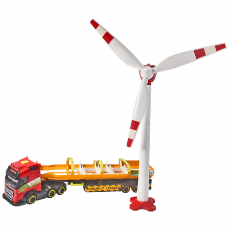 Set Dickie Toys Heavy Load Truck camion Volvo FH16 cu remorca si turbina eoliana [0]