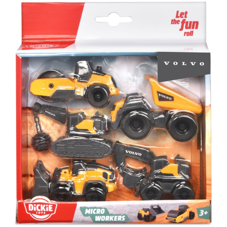 Set Dickie Toys Volvo Micro Workers 9 cm cu 5 vehicule [16]