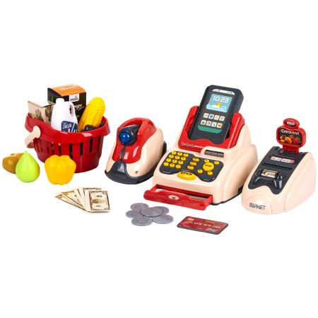 JOCURI DE ROL - Set jucarie Chipolino Cash Register cu lumini, sunete si 24 accesorii