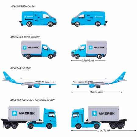 Set Majorette MAERSK Logistic cu 4 vehicule [2]