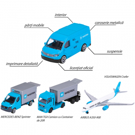 Set Majorette MAERSK Logistic cu 4 vehicule [3]