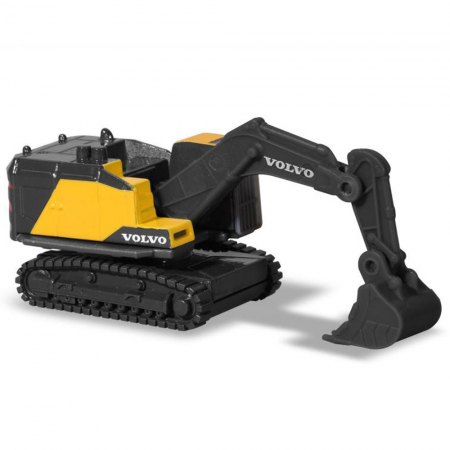 Set Majorette Volvo camion cu remorca, camion basculant, buldozer si excavator [1]