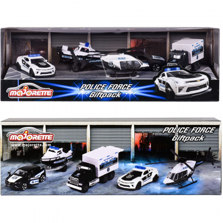 Set masinute Majorette Police Force cu 5 vehicule de interventie [6]