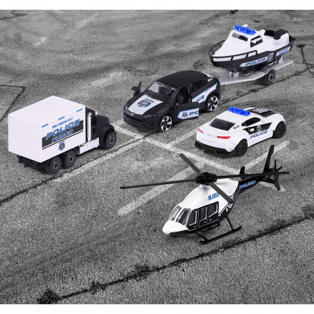 Set masinute Majorette Police Force cu 5 vehicule de interventie [4]