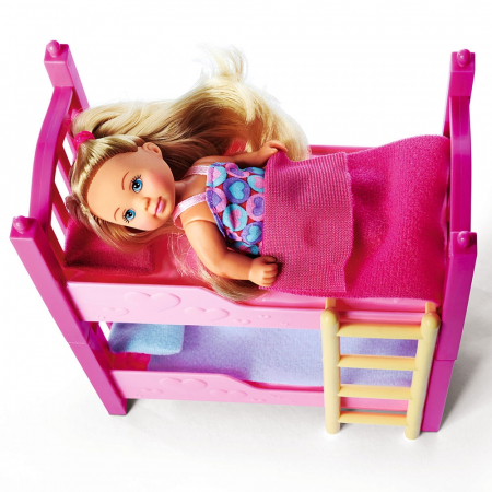 Set Simba Evi Love 2 Floor Bed cu 2 papusi 12 cm si pat supraetajat [3]