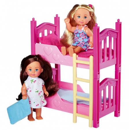 Set Simba Evi Love 2 Floor Bed cu 2 papusi 12 cm si pat supraetajat [0]