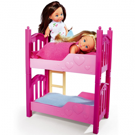 Set Simba Evi Love 2 Floor Bed cu 2 papusi 12 cm si pat supraetajat [2]