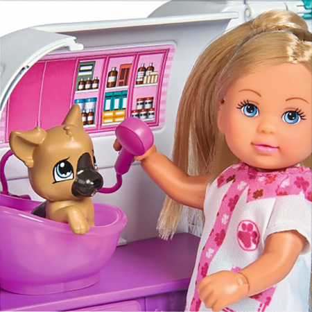 Set Simba Evi Love Doctor Evi 2 in 1 Vet Mobile masina cu papusa 12 cm si accesorii [4]