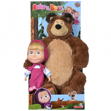 Set Simba Masha and The Bear papusa Masha 23 cm si ursulet de plus 43 cm [6]