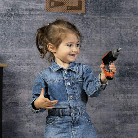 Set Smoby Camion si bormasina mecanica Black & Decker Bricolo Truck + Mini Drill cu 60 accesorii [3]