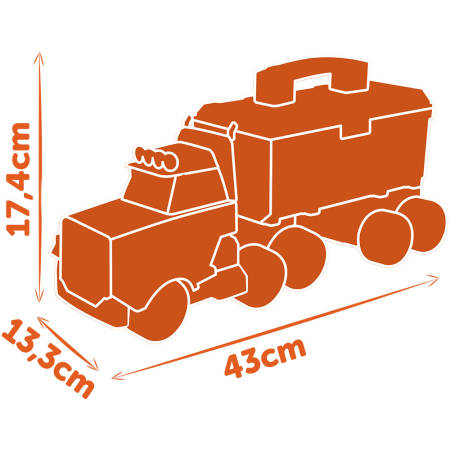 Set Smoby Camion si bormasina mecanica Black & Decker Bricolo Truck + Mini Drill cu 60 accesorii [1]