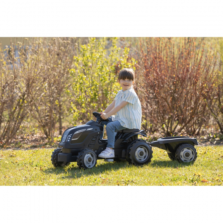 Tractor cu pedale si remorca Smoby Farmer XL negru [8]