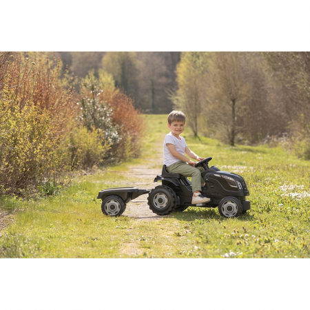 Tractor cu pedale si remorca Smoby Farmer XL negru [3]