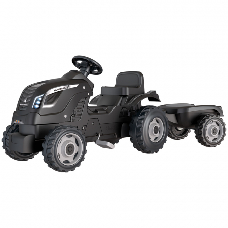 TRACTOARE CU PEDALE - Tractor cu pedale si remorca Smoby Farmer XL negru