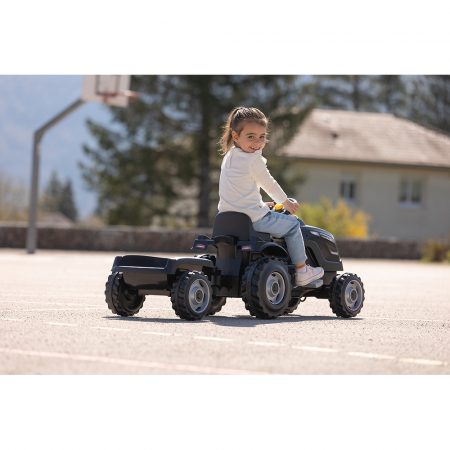 Tractor cu pedale si remorca Smoby Farmer XL negru [7]