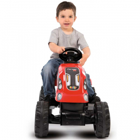 Tractor cu pedale si remorca Smoby Farmer XL rosu [5]