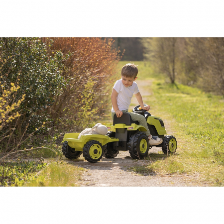 Tractor cu pedale si remorca Smoby Farmer XL verde [7]
