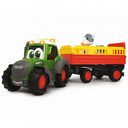 Tractor Dickie Toys Happy Fendt Animal Trailer cu remorca si figurina vaca [1]