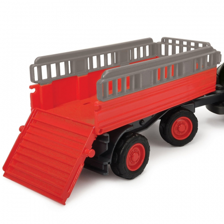 Tractor Dickie Toys Happy Ferguson Animal Trailer cu remorca si figurina [5]