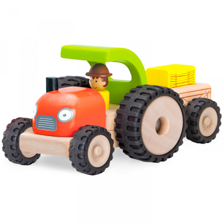 Tractor din lemn cu remorca detasabila, Wonderworld [0]