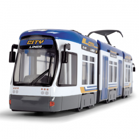 Tramvai Dickie Toys City Liner albastru [0]
