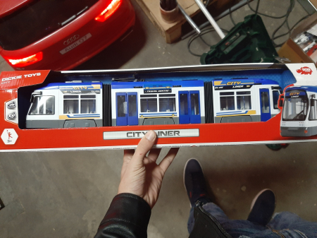 Tramvai Dickie Toys City Liner albastru [3]