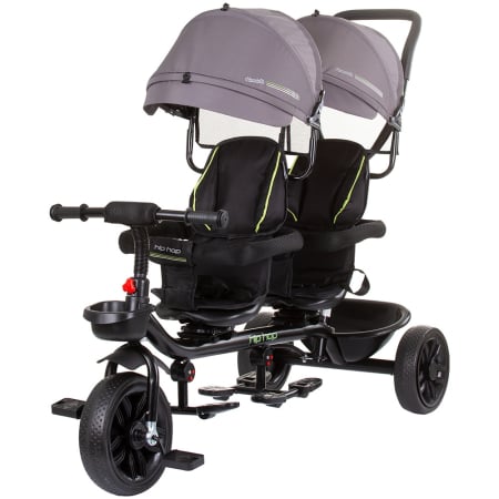 JUCĂRII PENTRU EXTERIOR - Tricicleta gemeni Chipolino Hip Hop graphite