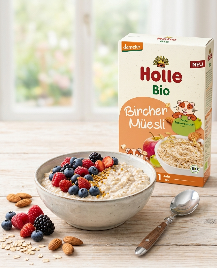 Mic dejun sanatos pentru micii exploratori: Bircher Müesli de la Holle Bio